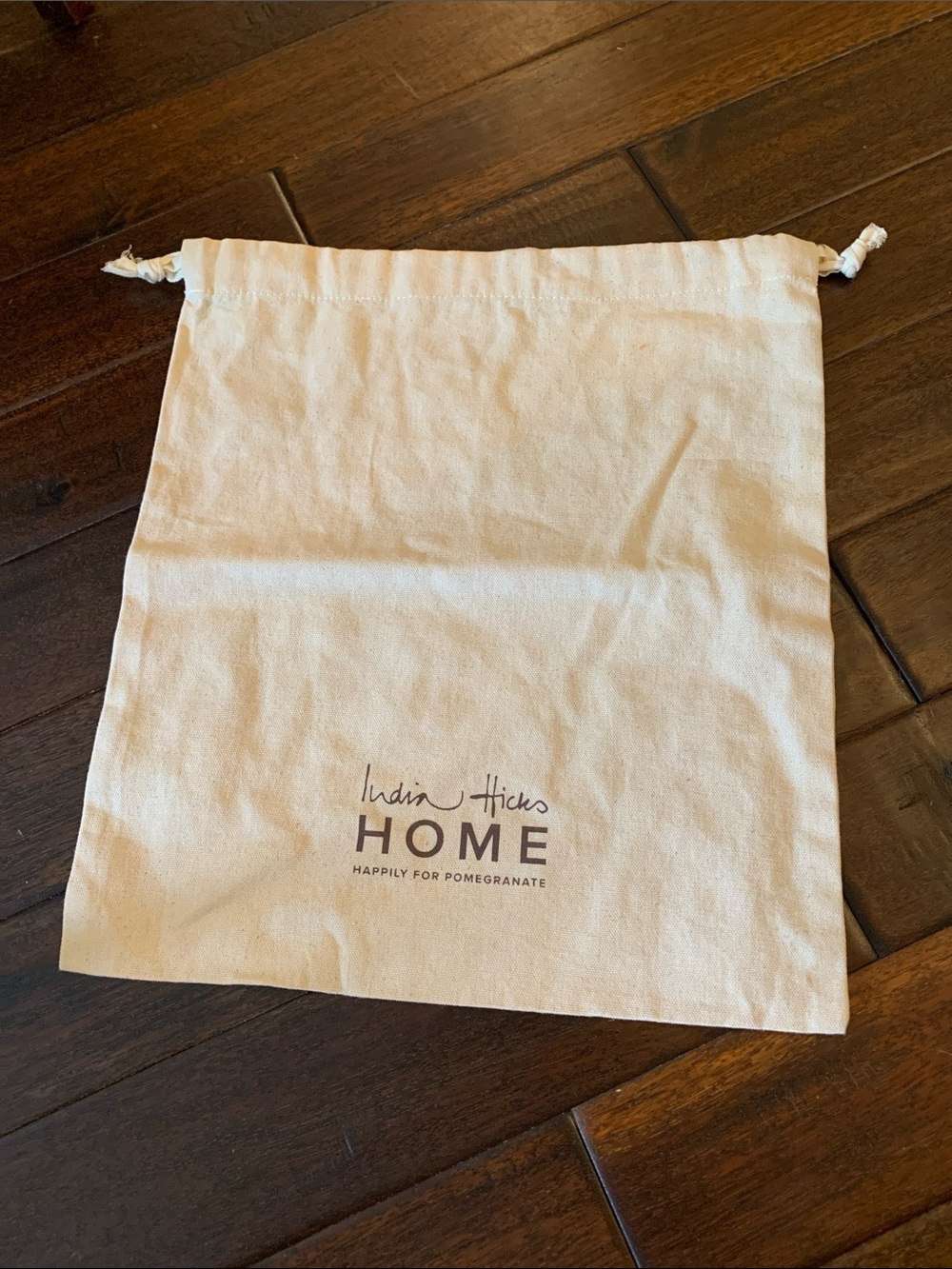 India Hicks HOME Cream Cotton Drawstring Sack or Dust Bsg